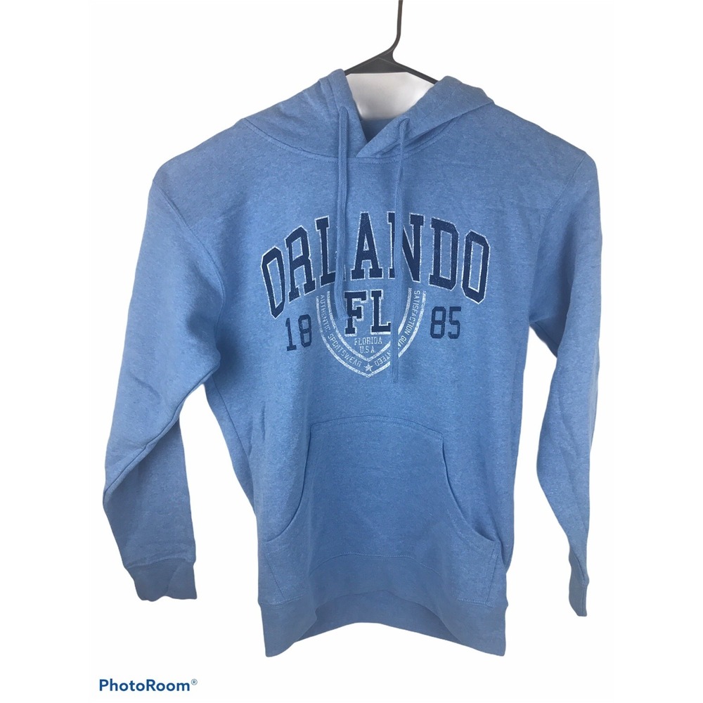 Point Sportswear Unisex Medium Blue Orlando Florida Long Sleeve Hoodie
